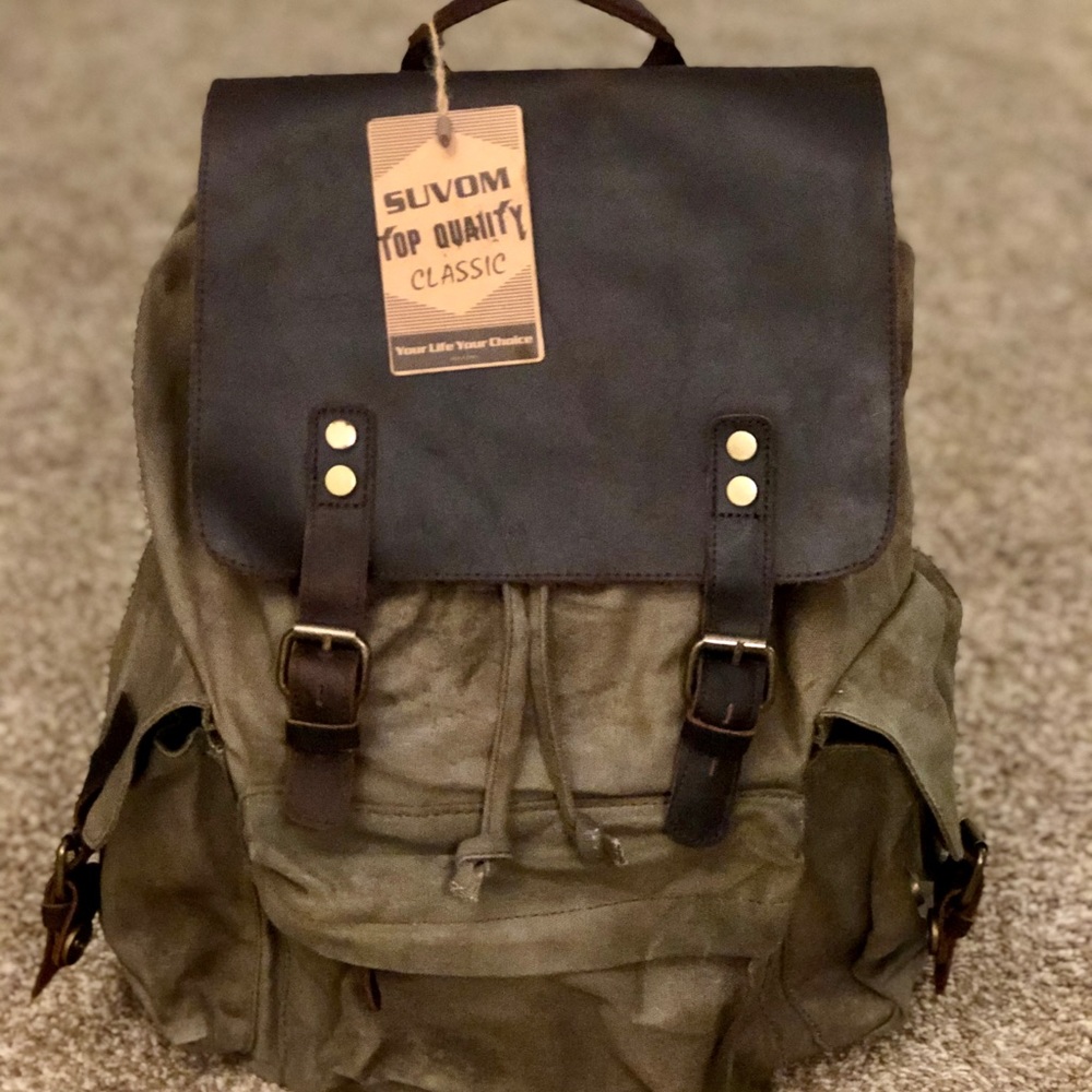 Vintage Waxed Canvas Backpack